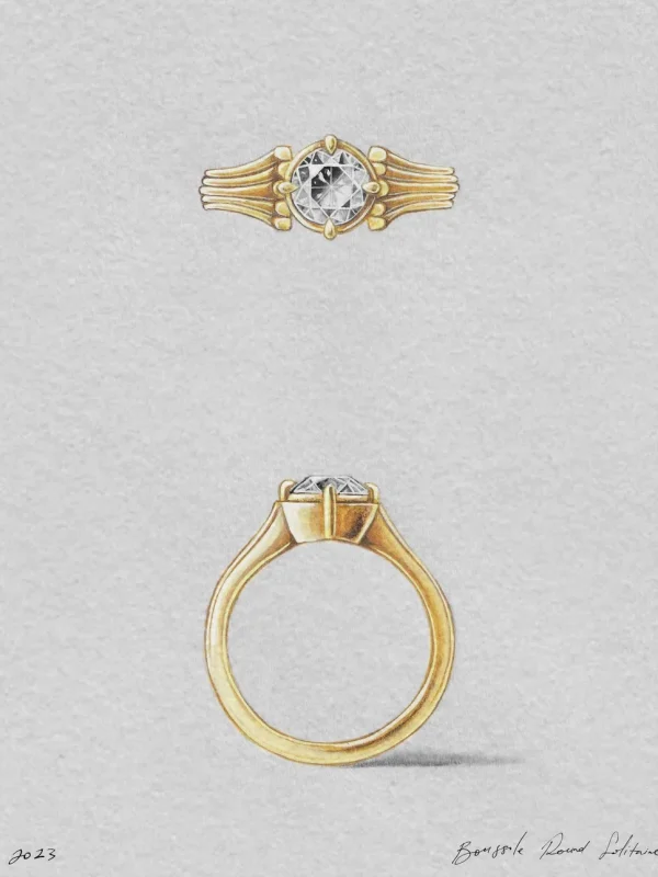 Round Boussole Solitaire