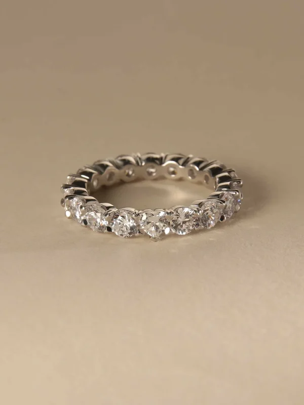 Young at Heart ♥️ Full Eternity Claw Set Round Diamond Band