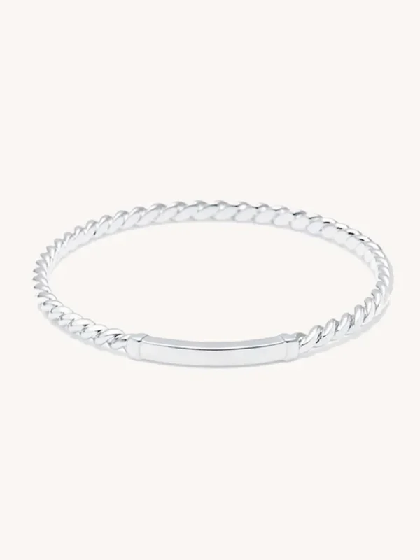 Knots Bangle White Gold